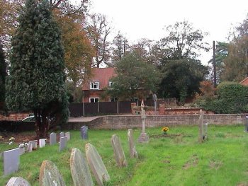 new vicarage from church yard