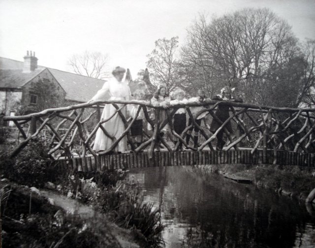on bridge at Letheringsett
Hall