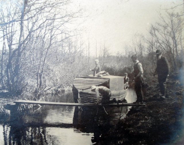Eel catcher's boat