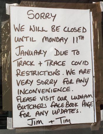 Butchers closed
